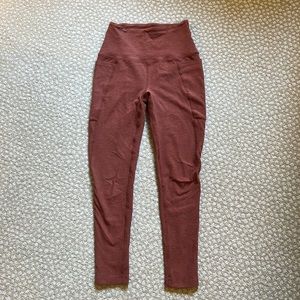 Beyond Yoga space dye clove brown heather leggings